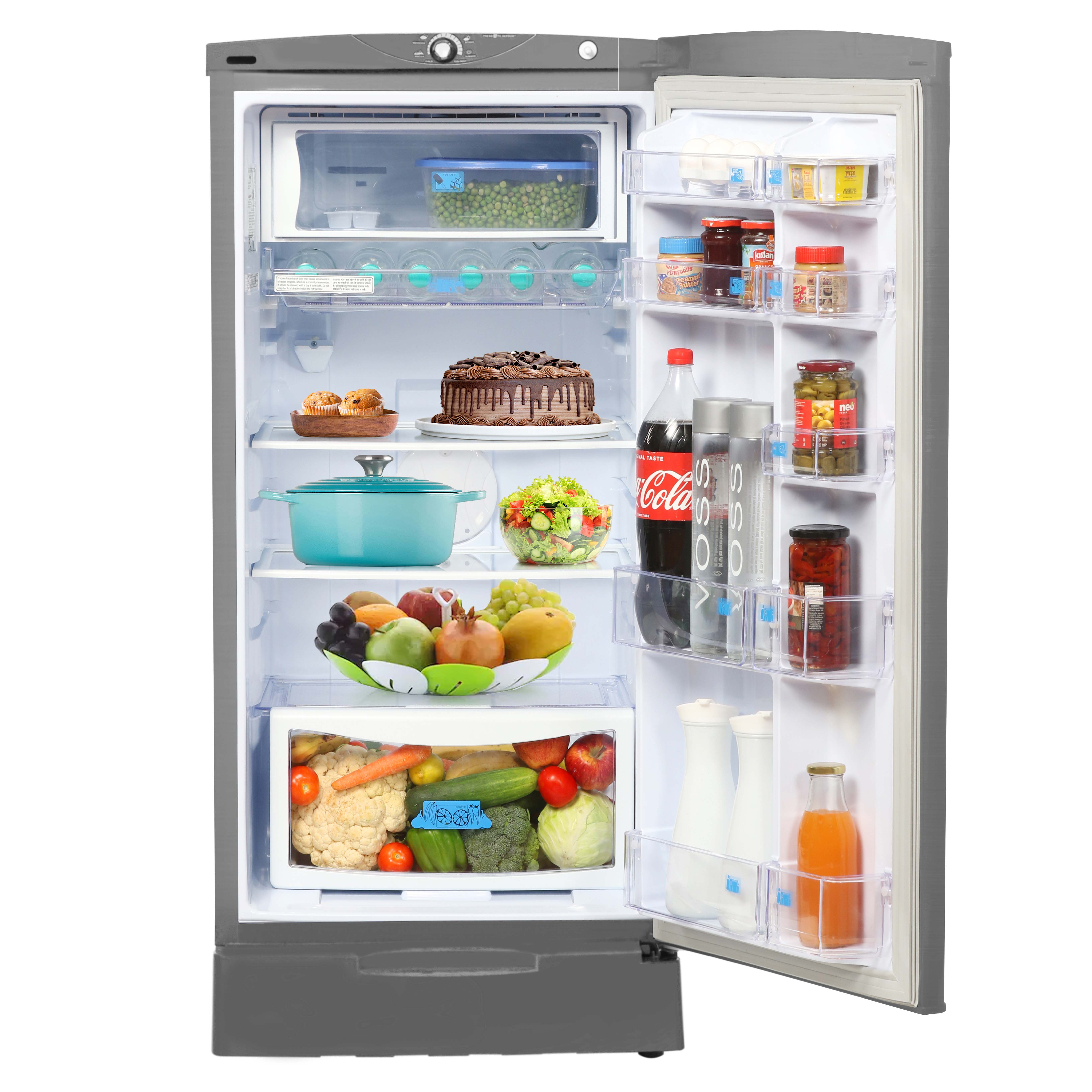Godrej 190 Liter Single Door Refrigerator (RDEDGE 205A THF ST GR) model RDEDGE 205A THF ST GR front view - GharOne Nepal view 5